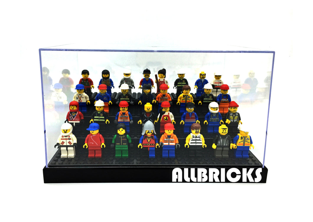4-Tier Minifigure Acrylic Display Case * For Minifigs With Base Plate * ALLBRICKS